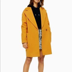 Topshop Oversized Mustard Carly Coat